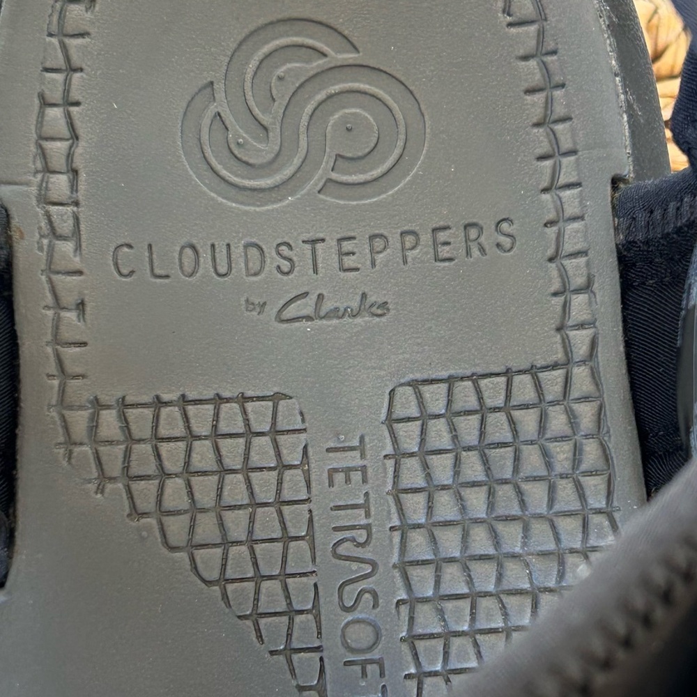 Clarks Cloudsteppers Balta Reef Men’s Sport Sandals Canvas Black Size 10M - Picture 8 of 13